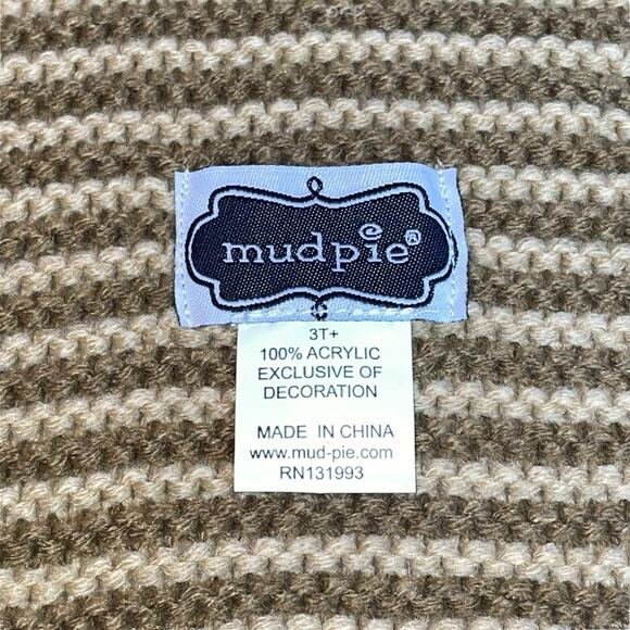 Mud Pie Knit Scarf Sz 3T+ Reindeer Winter Christmas Holiday Girls Kids Brown 40" - Picture 5 of 12